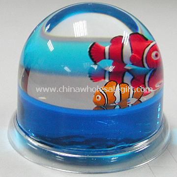 Acrylic Liquid Filled Global Paperweight