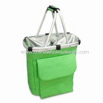 Panier de pique-nique pliable en 600D Polyester tissu aluminium Tube avec Tool Pouch