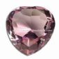 Paperweight قلبی شکل الماس صورتی کریستال نوری برای ولنتاین و هدیه Xmas small picture