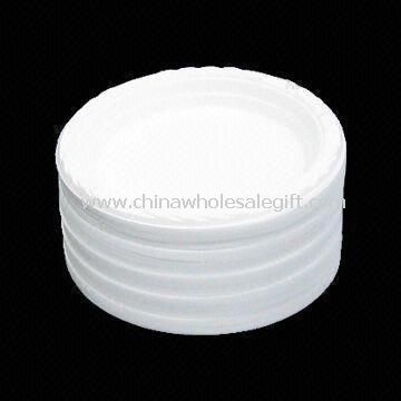 7-inch White Plastic Plates Made of HIPS