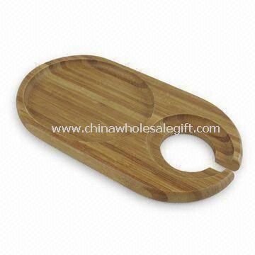 Bamboo Buffet Plate Ideal for Any Dinner Party with Food Safety Finish