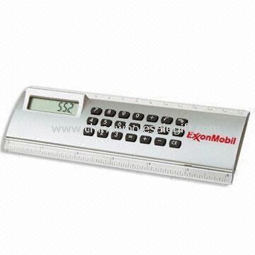 Mini calcolatrice righello con funzioni complete di 8 cifre e tasti in gomma-touch