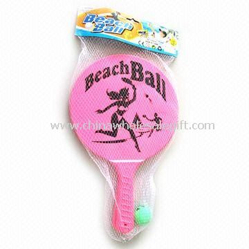 Plastik Beach bola Set mainan dayung dan bola