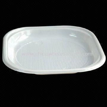 Műanyag szögletes tányér PS anyagból készült
