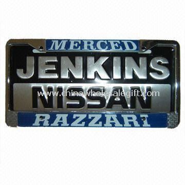 Car License Plate Holder Zinc-alloy, Tin or Plastic Frame as Per Customers Requirements