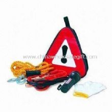 Emergency Tool Set Includes Towing Rope, Toolkits, Car Cable, Caution Marks, and Emergency Torch images