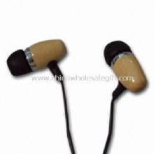 Wooden Wired Earphones with 10 Mylar Speaker with 5 u Membrane for iPhone, iPod, MP3 Players images