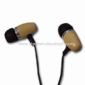 Wooden Wired Earphones with 10 Mylar Speaker with 5 u Membrane for iPhone, iPod, MP3 Players small picture