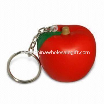Anti-Stress-Ball in Apfel-Form mit Schlüsselbund