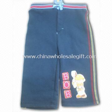 Childrens sport bukse laget av 100% bomull med fargerike maling bærekomfort