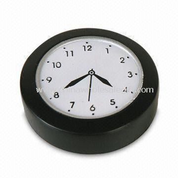 Reloj en forma de bola de la tensión con llavero hecho de espuma de la PU seguro