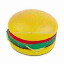 Hamburger-shaped Stress Ball Made of Safe PU Foam Material images