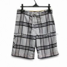 Mens 100% poliéster Shorts com cordão de cintura images