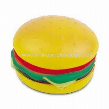 Hamburger tvaru Stress Ball z bezpečných PU pěna materiálu