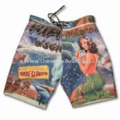 Mens Hawaii Allover dicetak dalam Boardshorts dengan Mesh Slip dan Patch saku di belakang images