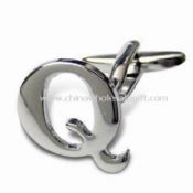 Silver Cufflinks with Delicate Alphabet Logo images