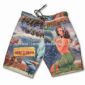 Mens Hawaii Allover tryckta Boardshorts insidan med Mesh Slip och Patch ficka på baksidan small picture