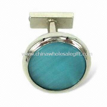 Zinc-alloy Cuff Link with Silver Plating