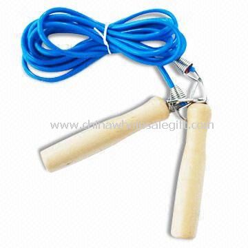 2.8m Jump Rope with Natural Color Wooden Handle