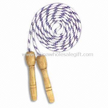 3m Skipping Rope Made of Wooden Handle and Cotton Rope