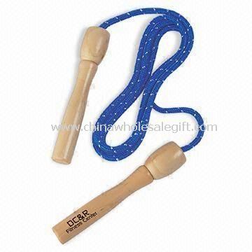 7ft Jump Rope Made of Woven Nylon with 10-inch Wooden Handles