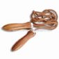 Genuine Leather Jump Rope with Contoured and Polished Lightweight Wooden Handles small picture