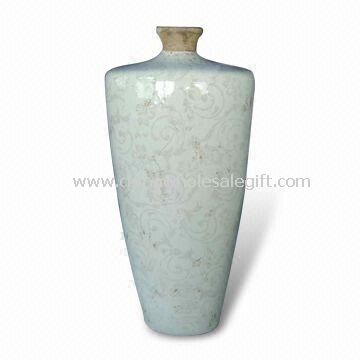 Gamle stil keramisk Vase med glasur antik Finish