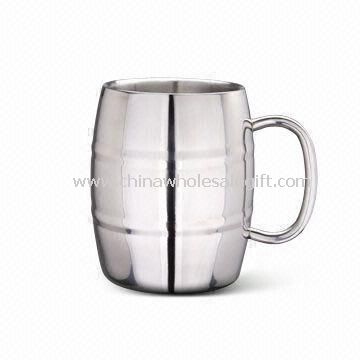 Double Wall Beer Mug with Handle and 450mL Capacity