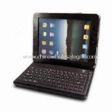Leather Case for Apples iPad with Bluetooth Keyboard Built-in Lithium Battery images