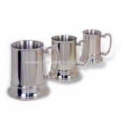 Double Wall Stainless Steel Beer Mugs with 580mL Capacity and Zinc Alloy Handle images