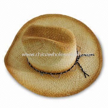 Pletený slaměný dámské kovbojský klobouk