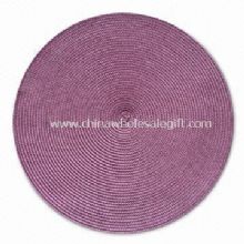Woven with PP Threads Round Placemat in Purple images