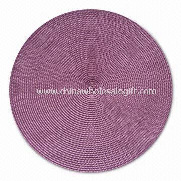 Woven with PP Threads Round Placemat in Purple