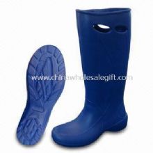 Womens pluie bottes à semelles antidérapante et non marquante images