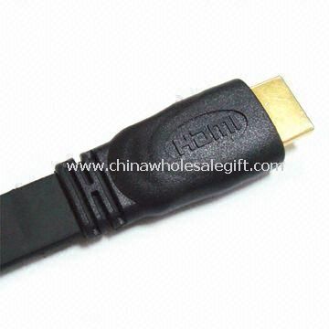 Flat HDMI Cable Assembly with Maximum Contact Resistance of 3.0 Ohms