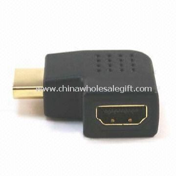 Adaptador de HDMI con conector chapado oro Compatible con todos los productos de 19 pines HDMI