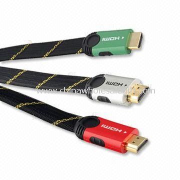 Câbles plats HDMI Support des résolutions jusqu'à 1 080 p