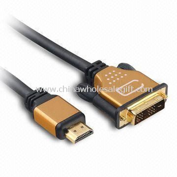 HDMI ke DVI kabel dengan konektor berlapis emas 24K Dukungan HDMI 19-pin lelaki
