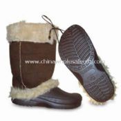 Kinder-Winter/Frühling/kurze Stiefel mit abnehmbaren Fell und Orthesen Fußbett images