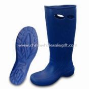 Womens pluie bottes à semelles antidérapante et non marquante images