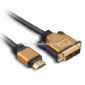HDMI till DVI kabel med 24K Guldpläterad kontakt stöd HDMI-19-pin hane small picture