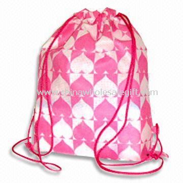 Waterproof Non-woven Drawstring Bag with Designed Pattern Printing