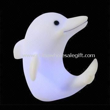Delfin-formet lys-up legetøj lavet af plast
