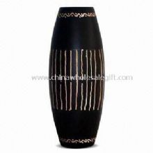 Black Wooden Vase Suitable for Decoration images