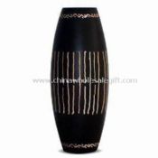 Black Wooden Vase Suitable for Decoration images