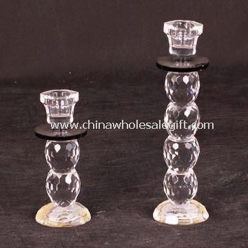 Crystal Candle Holders with Two Sets Available in Clear