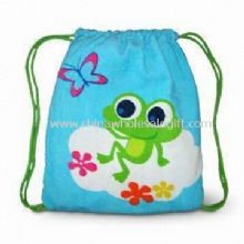 Beach Towel Bag with Cute Frog Design Made of 100% Cotton Velour images