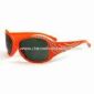 Childrens Sunglass Marcos rojos con lente de PC y templos decorados con diamantes cristalinos small picture