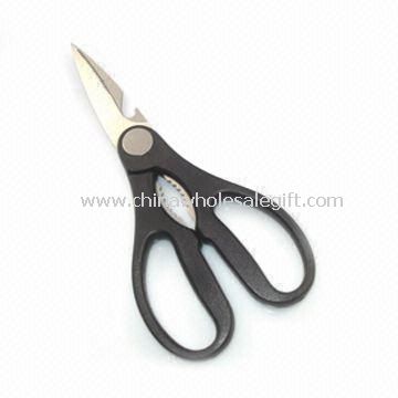 Black Kitchen Scissors with Thickness of 1.8mm Made of Stainless Steel