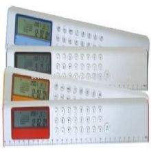 L shape ruler calculator 30cm scale, 8 digit ruler calculator with calendar, world time, alarm clock images